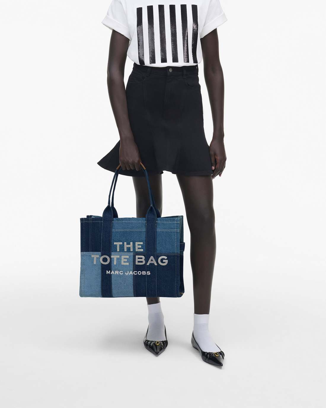 Marc Jacobs New - The Denim Large Tote Bag Blue Denim