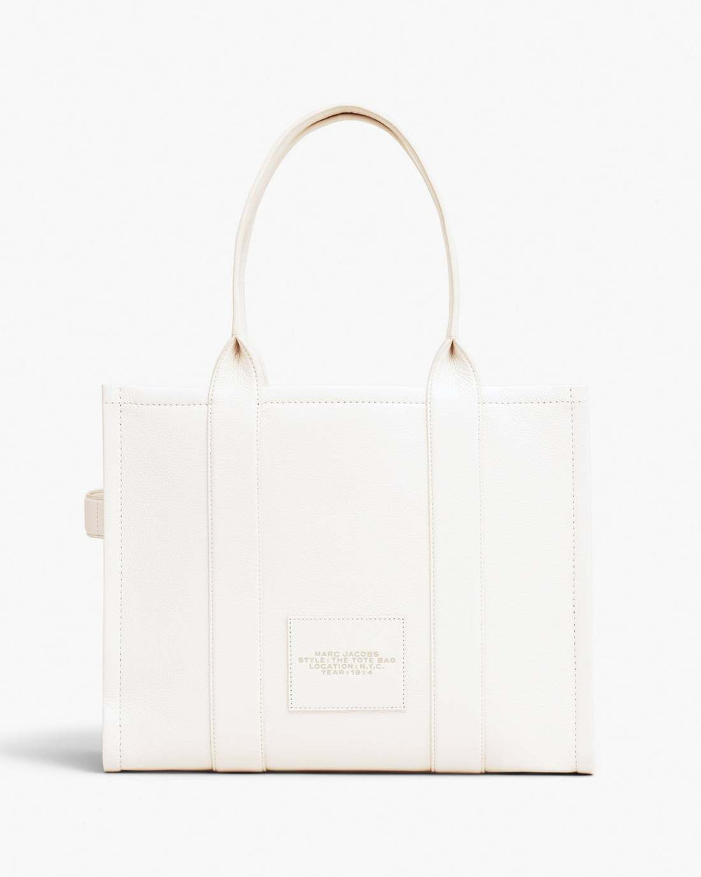 Marc Jacobs Online - The Leather Large Tote Bag Cotton/Silver