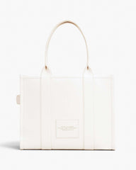 Marc Jacobs Online - The Leather Large Tote Bag Cotton/Silver