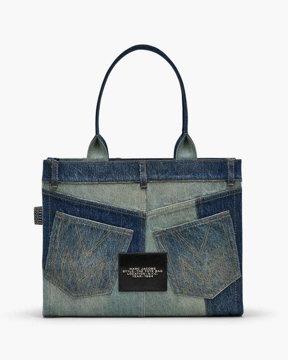 Marc Jacobs Sale - The Deconstructed Denim Large Tote Bag Indigo Multi