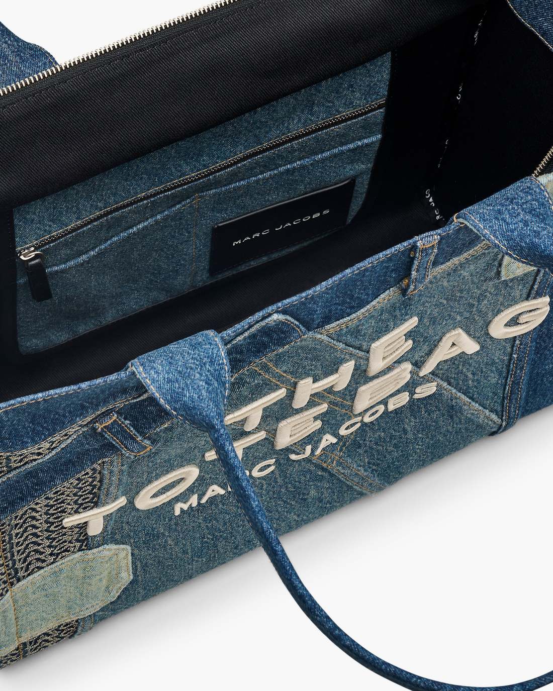 Marc Jacobs Sale - The Deconstructed Denim Large Tote Bag Indigo Multi