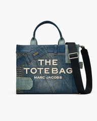 Marc Jacobs Discount - The Deconstructed Denim Medium Tote Bag Indigo Multi