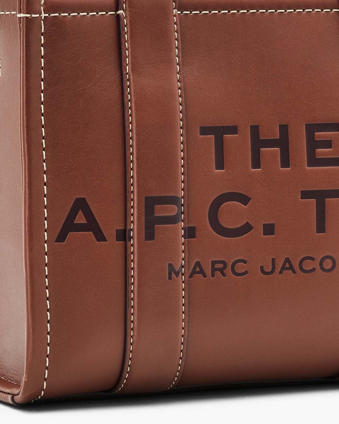Marc Jacobs US - The A.P.C. X Marc Jacobs Leather Small Tote Bag Hazelnut