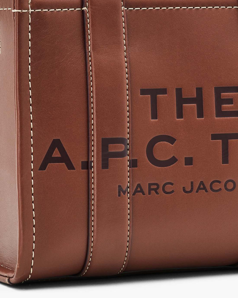 Marc Jacobs US - The A.P.C. X Marc Jacobs Leather Small Tote Bag Hazelnut