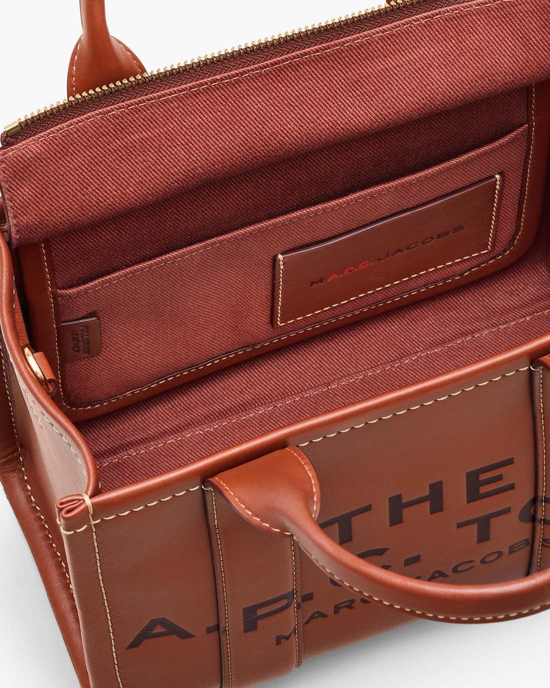 Marc Jacobs US - The A.P.C. X Marc Jacobs Leather Small Tote Bag Hazelnut