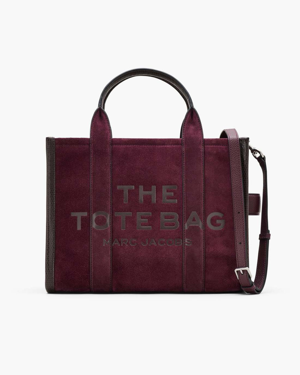 Marc Jacobs New - The Suede Medium Tote Bag Dark Plum