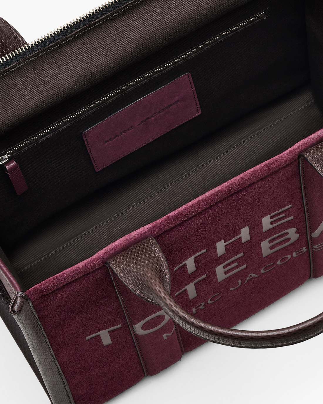 Marc Jacobs New - The Suede Medium Tote Bag Dark Plum