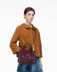 Marc Jacobs Online - The Suede Small Tote Bag Dark Plum