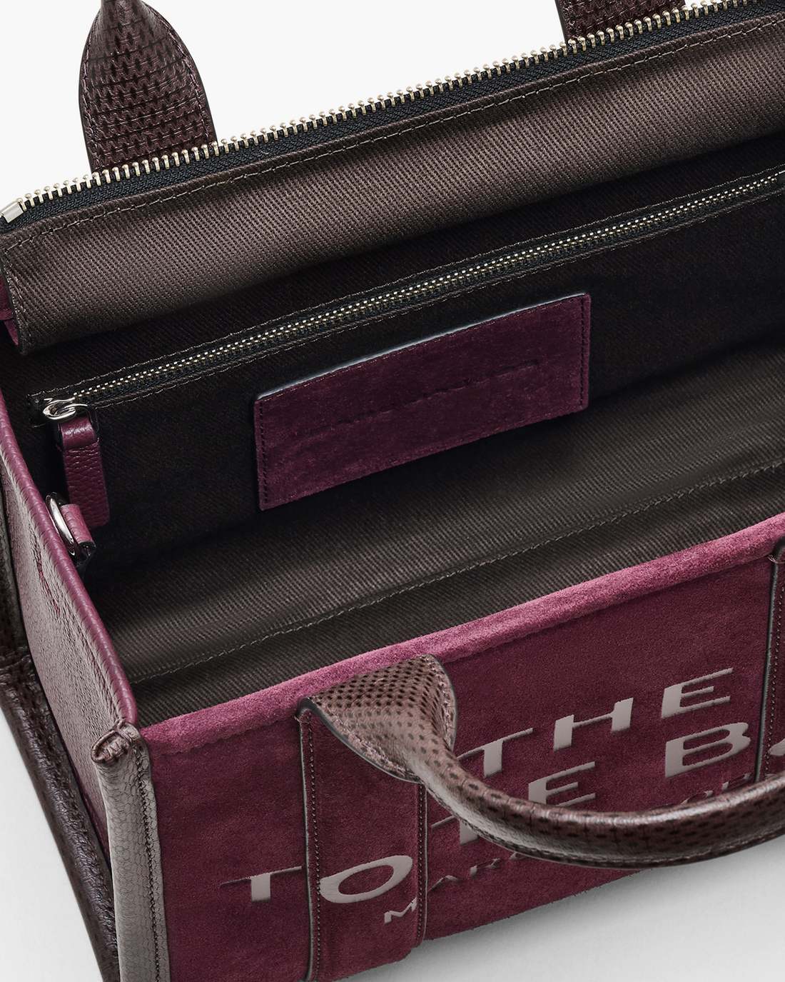 Marc Jacobs Online - The Suede Small Tote Bag Dark Plum