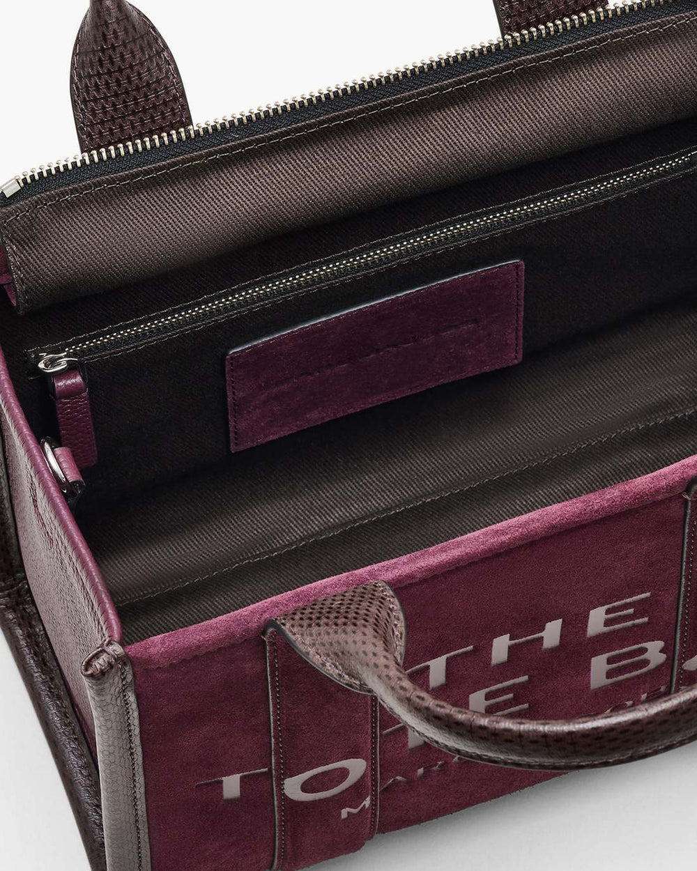 Marc Jacobs Online - The Suede Small Tote Bag Dark Plum