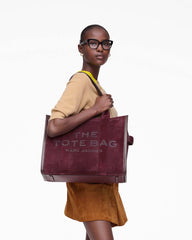 Marc Jacobs Sale - The Suede Large Tote Bag Dark Plum
