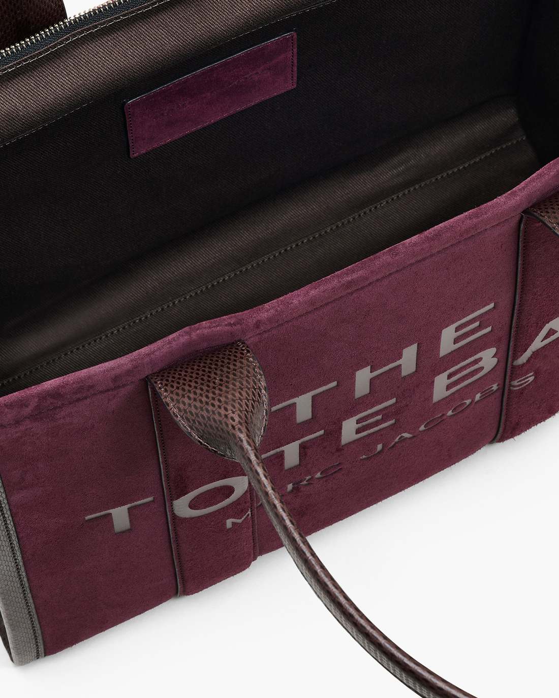 Marc Jacobs Sale - The Suede Large Tote Bag Dark Plum