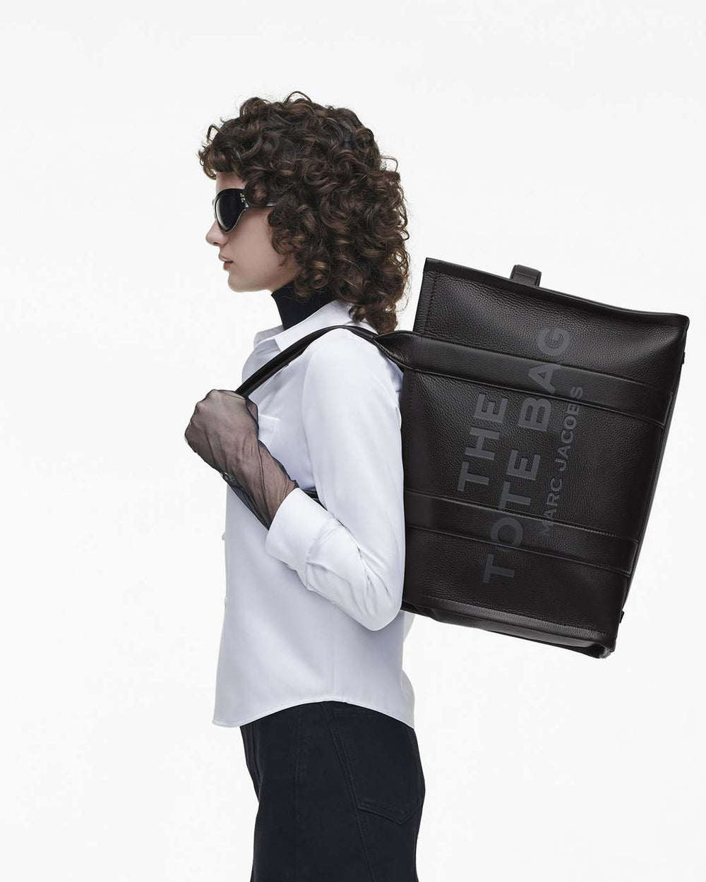 Marc Jacobs Discount - The Leather Large Tote Bag Black