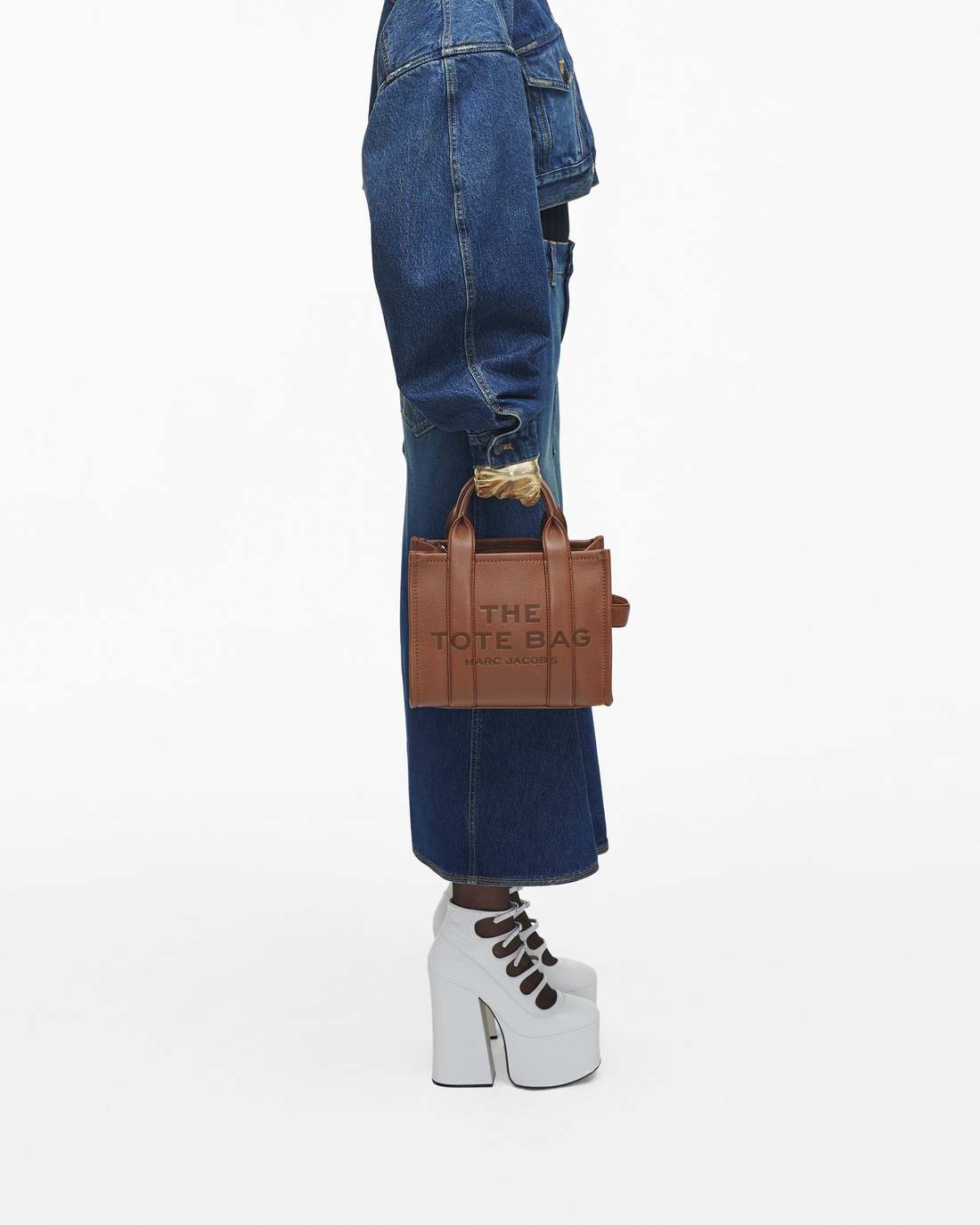 Marc Jacobs Outlet - The Leather Small Tote Bag Argan Oil