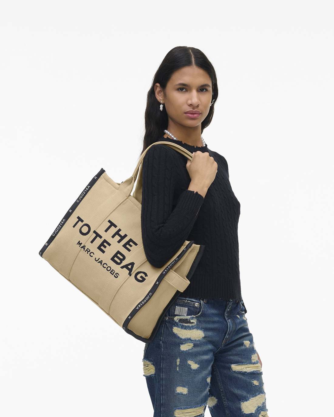 Marc Jacobs New - The Jacquard Large Tote Bag Warm Sand
