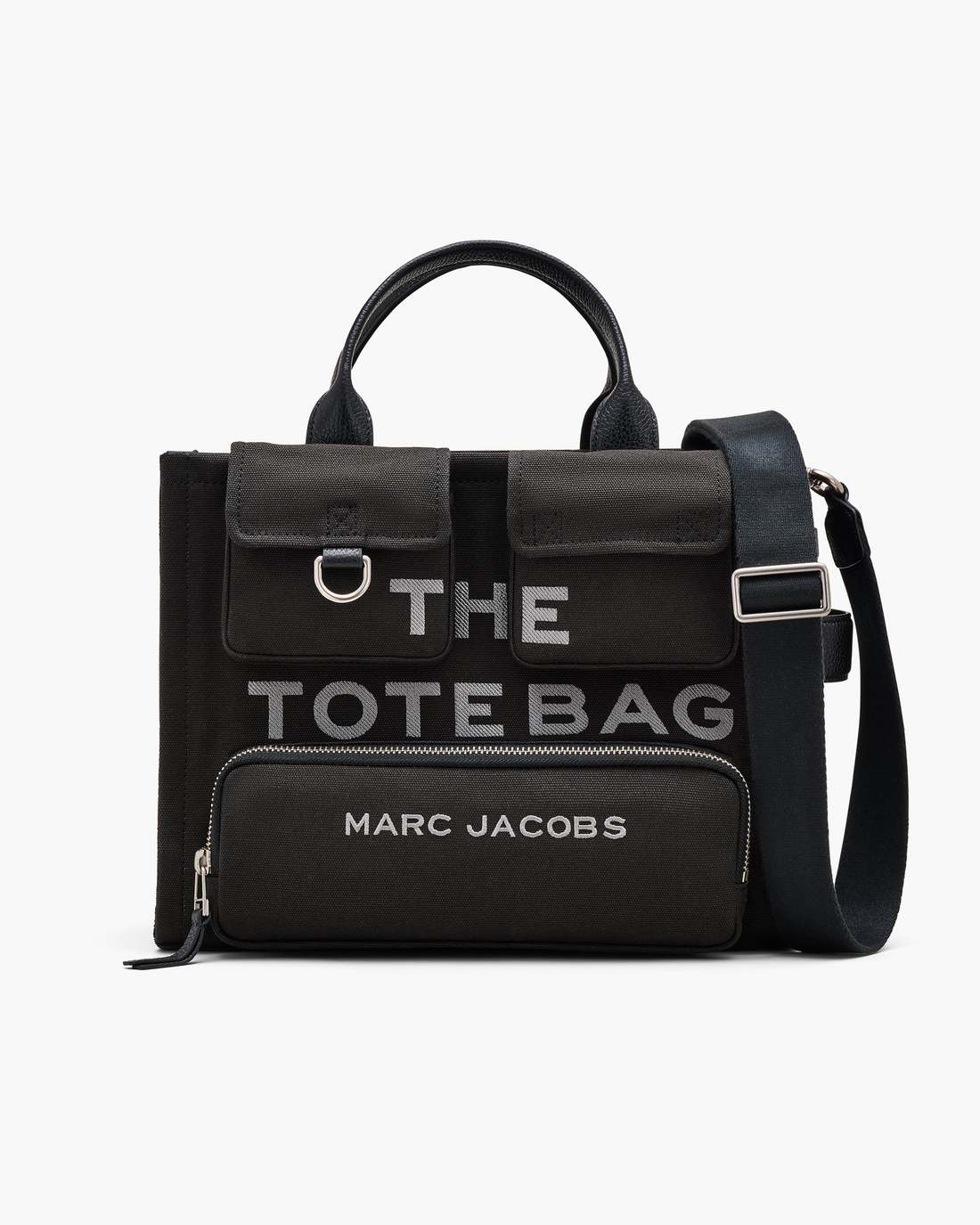 Marc Jacobs Sale - The Cargo Canvas Medium Tote Bag Black