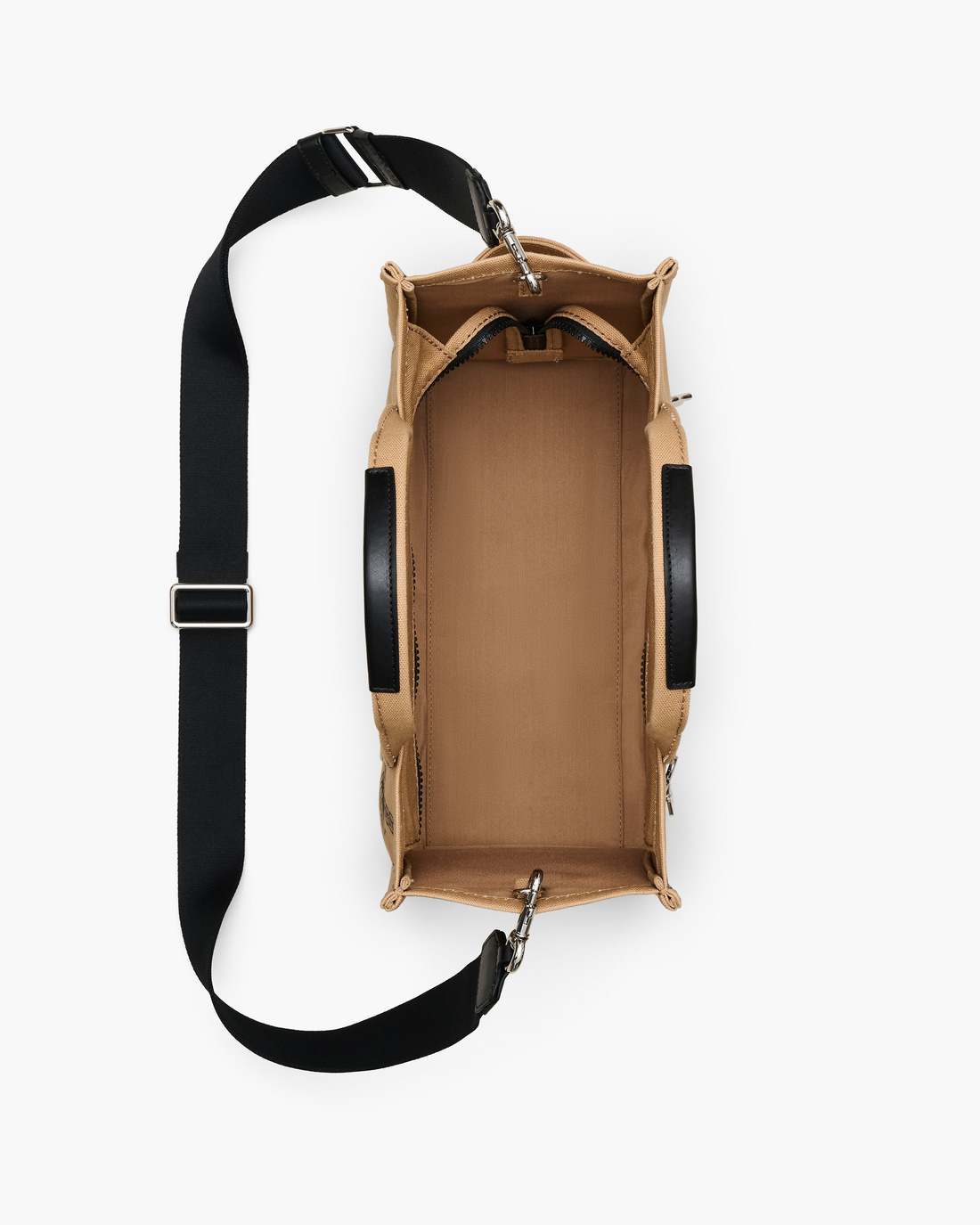 Marc Jacobs Discount - The Trompe L'Oeil Charm Canvas Medium Tote Bag Camel Multi