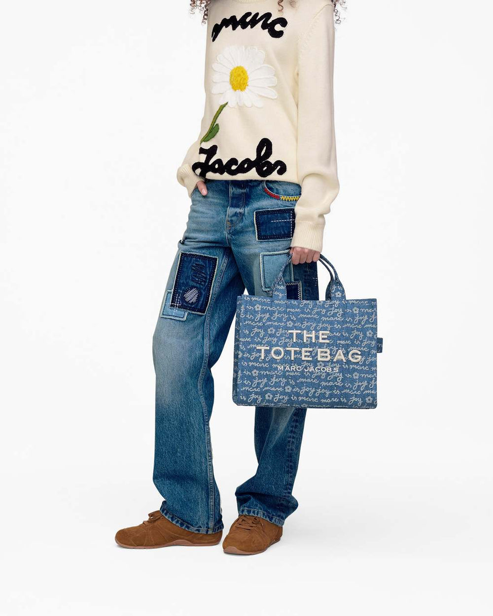 Marc Jacobs Sale - The Joy Denim Medium Tote Bag Indigo Multi