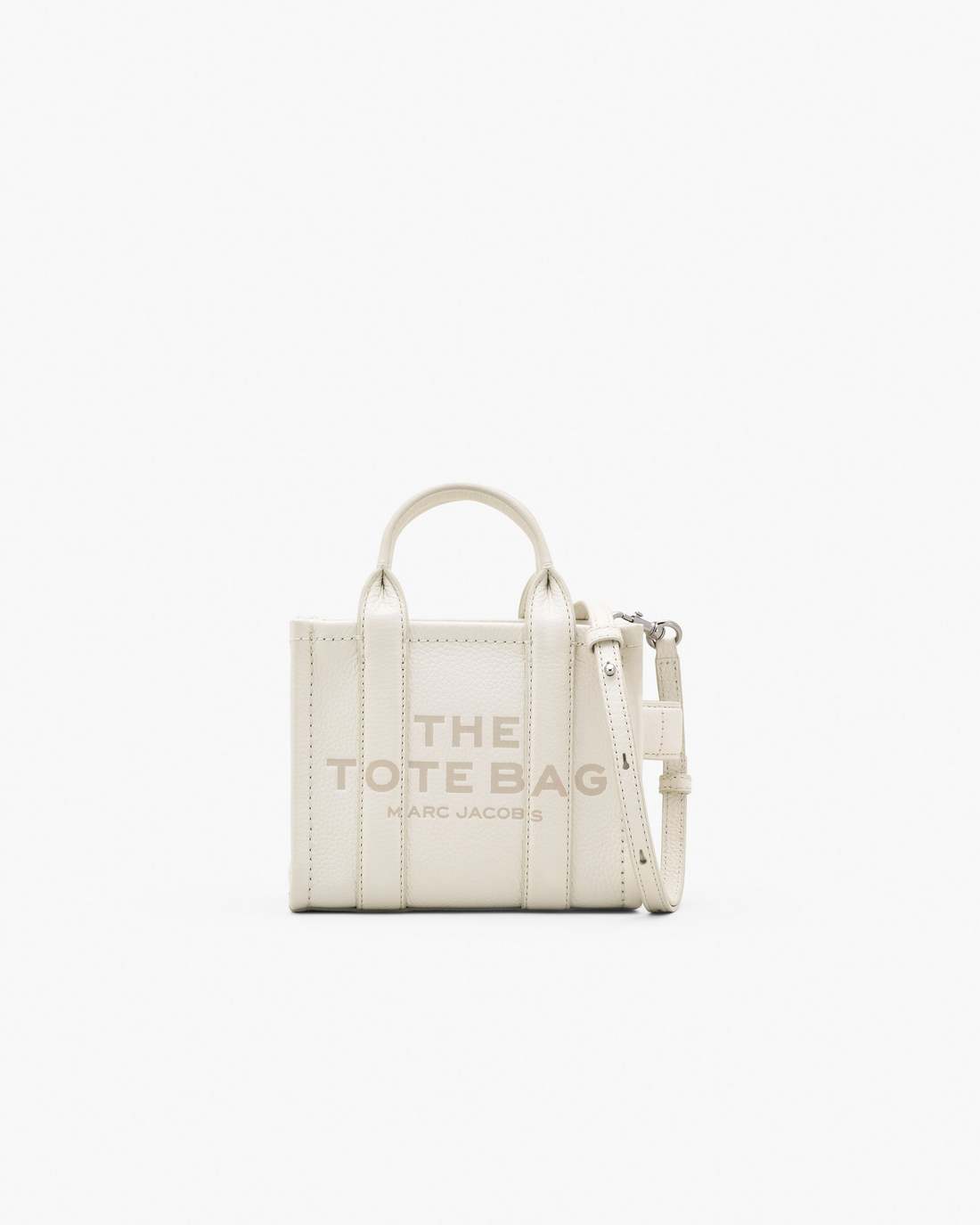 Marc Jacobs Online - The Leather Crossbody Tote Bag Cotton/Silver