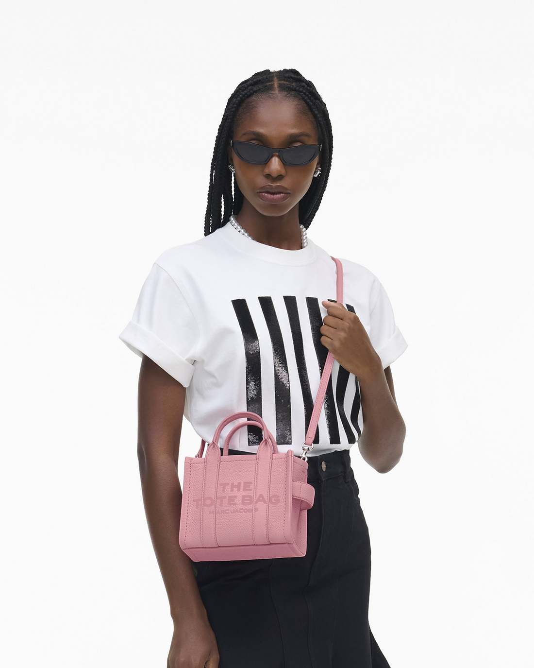 Marc Jacobs Sale - The Leather Crossbody Tote Bag Ribbon Pink
