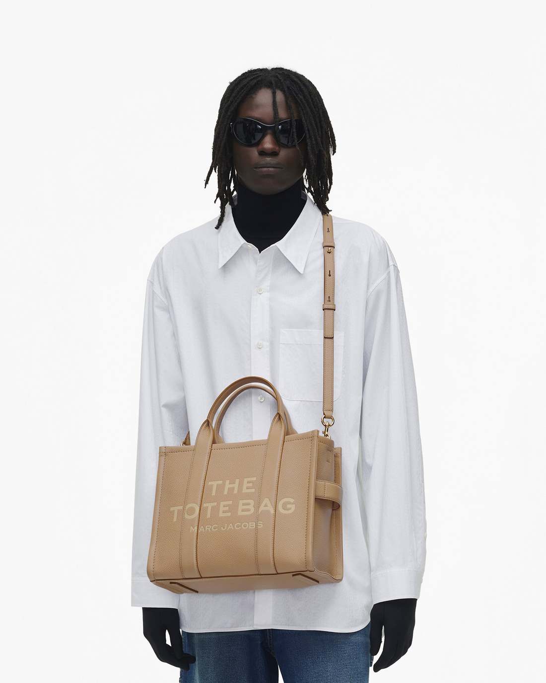 Marc Jacobs Outlet - The Leather Medium Tote Bag Camel
