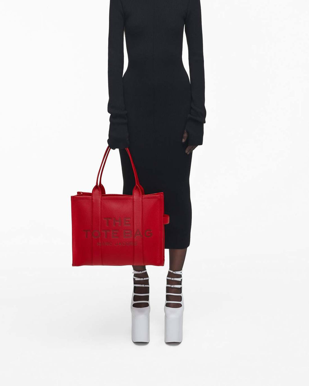 Marc Jacobs New - The Leather Large Tote Bag True Red