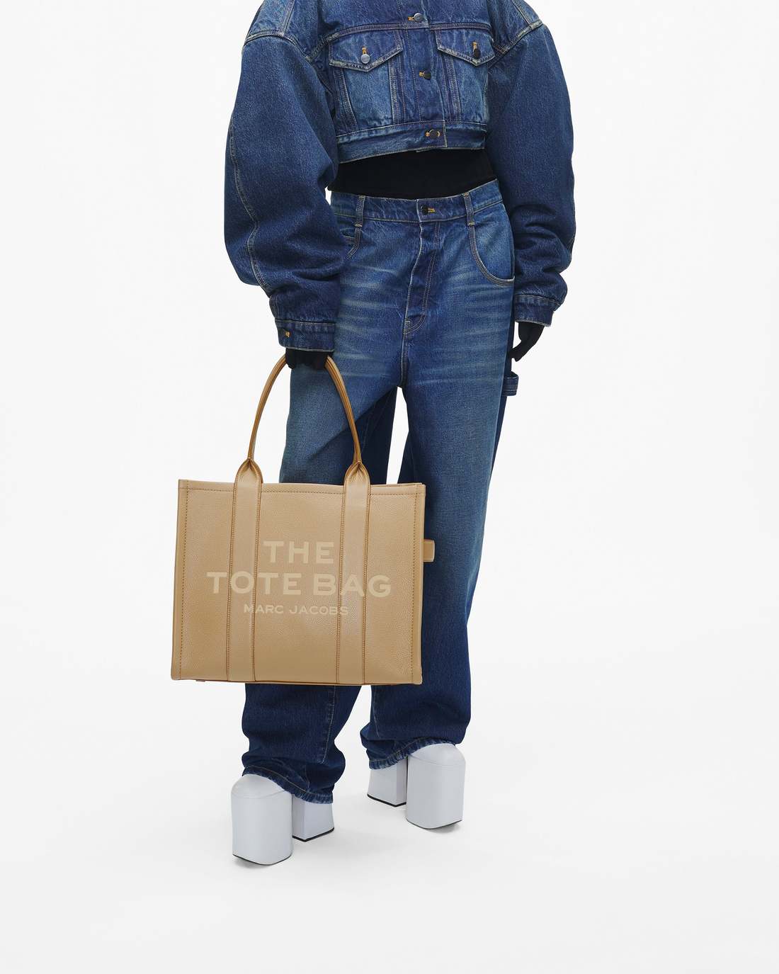 Marc Jacobs Sale - The Leather Large Tote Bag Camel