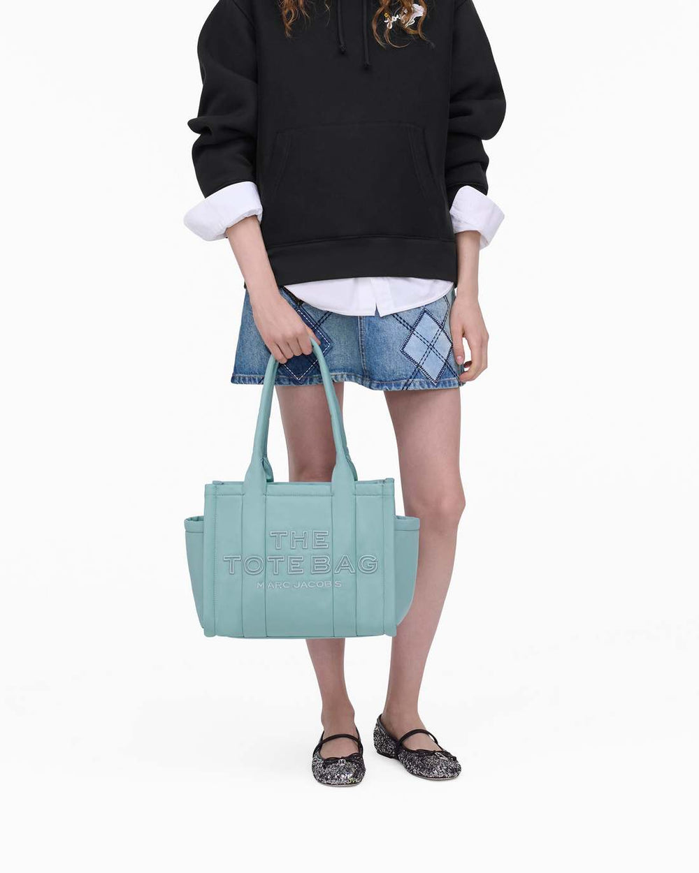 Marc Jacobs Sale - The Puffy Nylon Medium Tote Bag Sky Blue