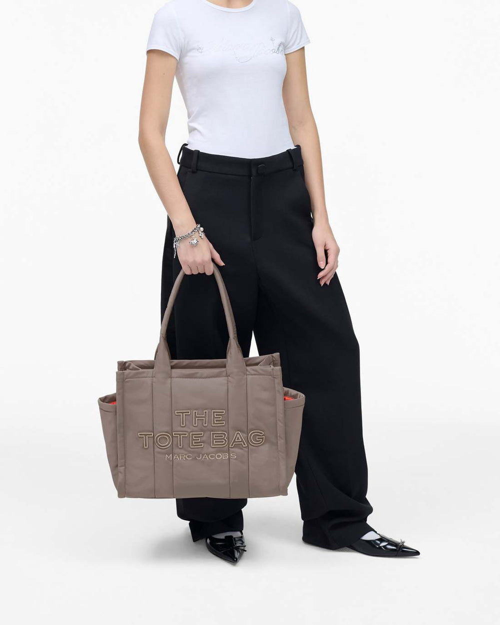 Marc Jacobs Discount - The Puffy Nylon Large Tote Bag Cement