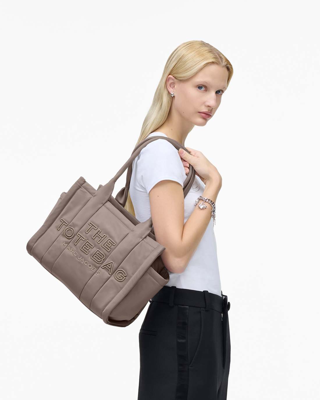 Marc Jacobs For Sale - The Puffy Nylon Medium Tote Bag Cement