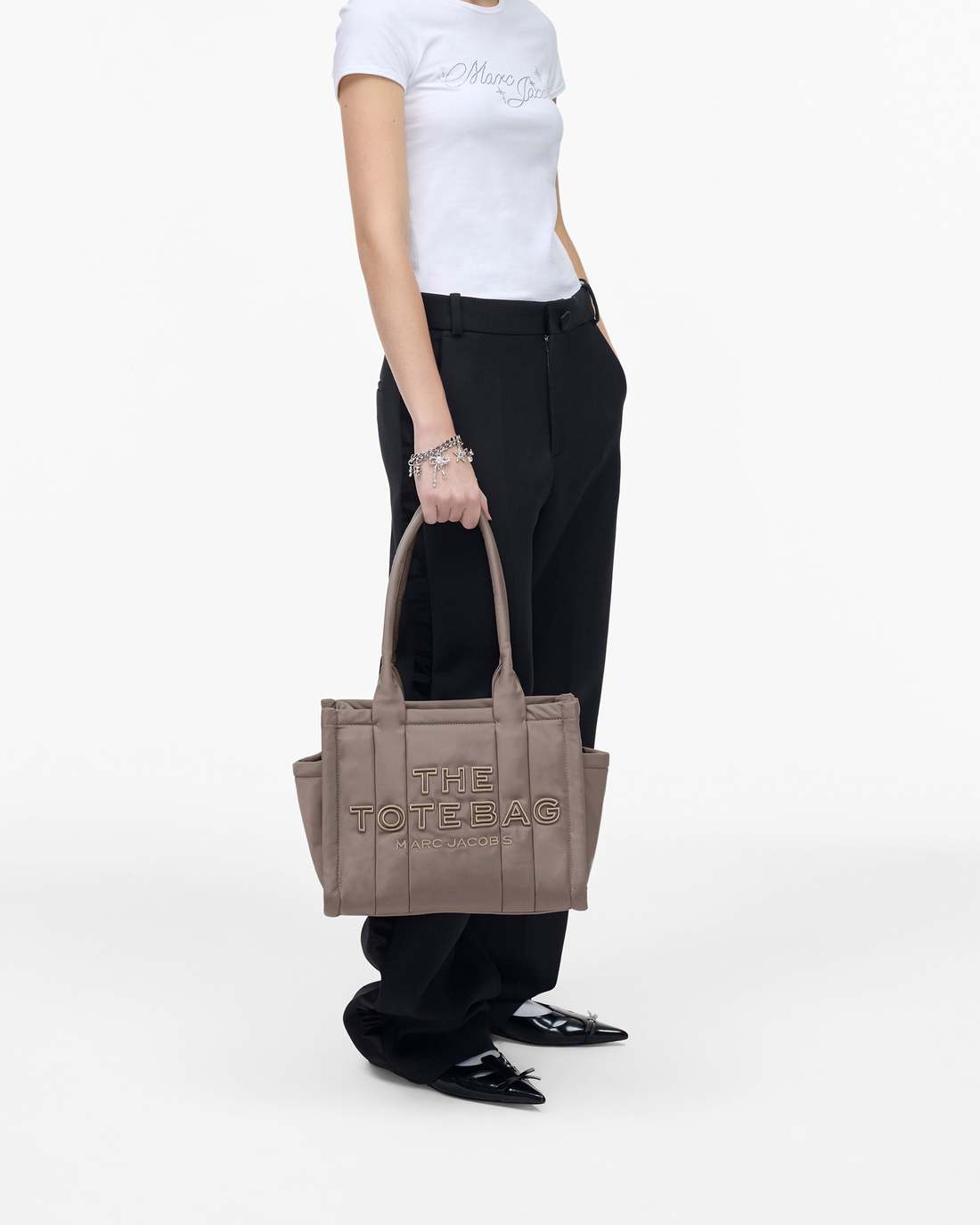 Marc Jacobs For Sale - The Puffy Nylon Medium Tote Bag Cement