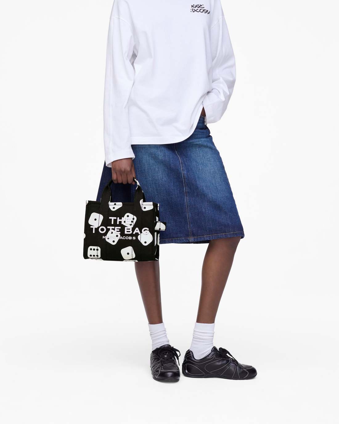 Marc Jacobs Online - Derrick Adams X Marc Jacobs Canvas Small Tote Bag Black/White