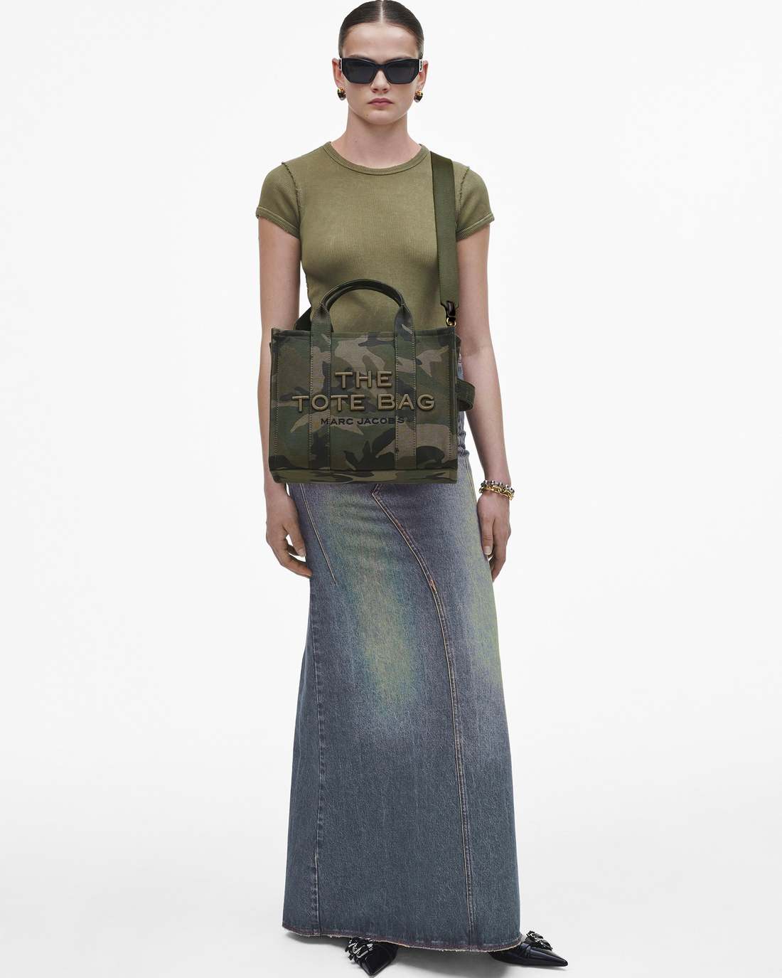 Marc Jacobs Outlet - The Camo Jacquard Medium Tote Bag Camo Multi