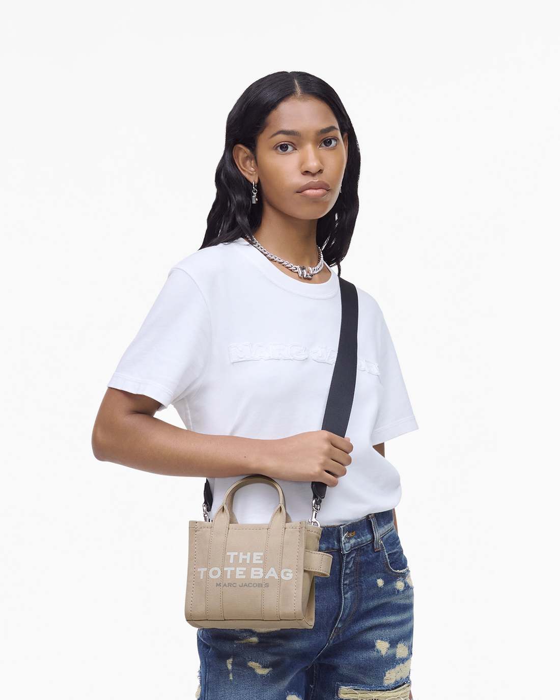 Marc Jacobs For Sale - The Canvas Crossbody Tote Bag Beige