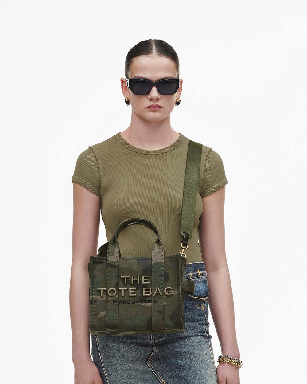 Marc Jacobs Discount - The Camo Jacquard Small Tote Bag Camo Multi