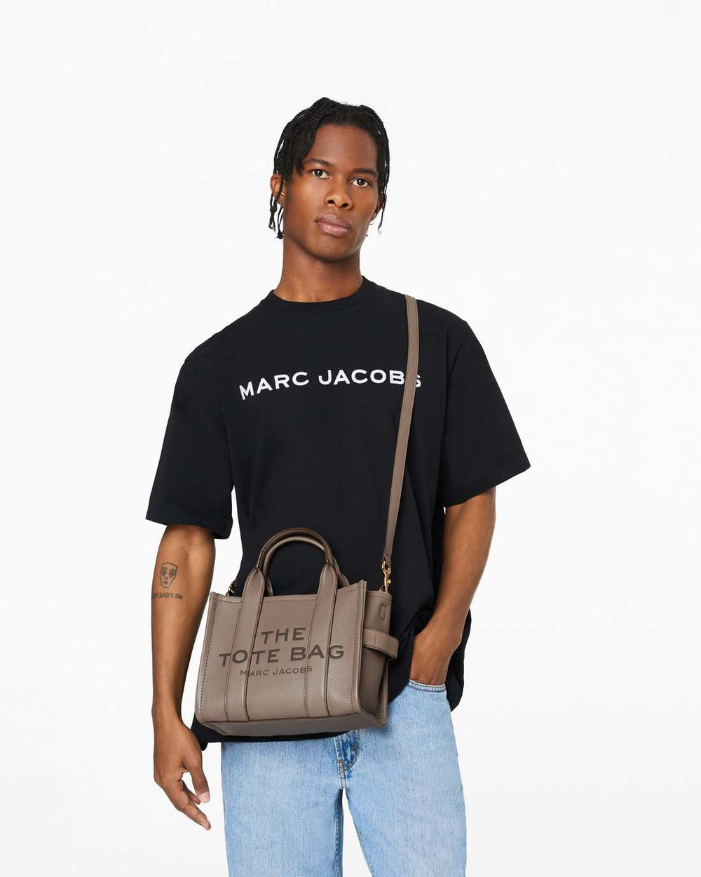 Marc Jacobs US - The Leather Small Tote Bag Cement