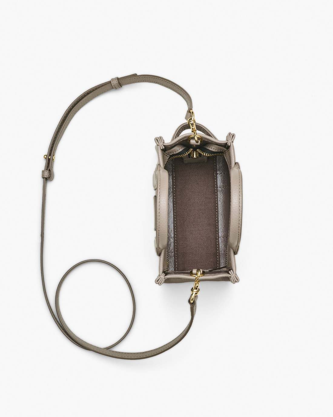 Marc Jacobs New - The Leather Crossbody Tote Bag Cement
