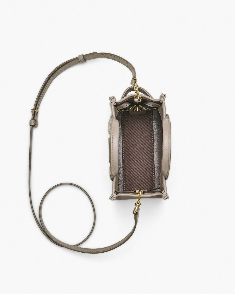 Marc Jacobs New - The Leather Crossbody Tote Bag Cement