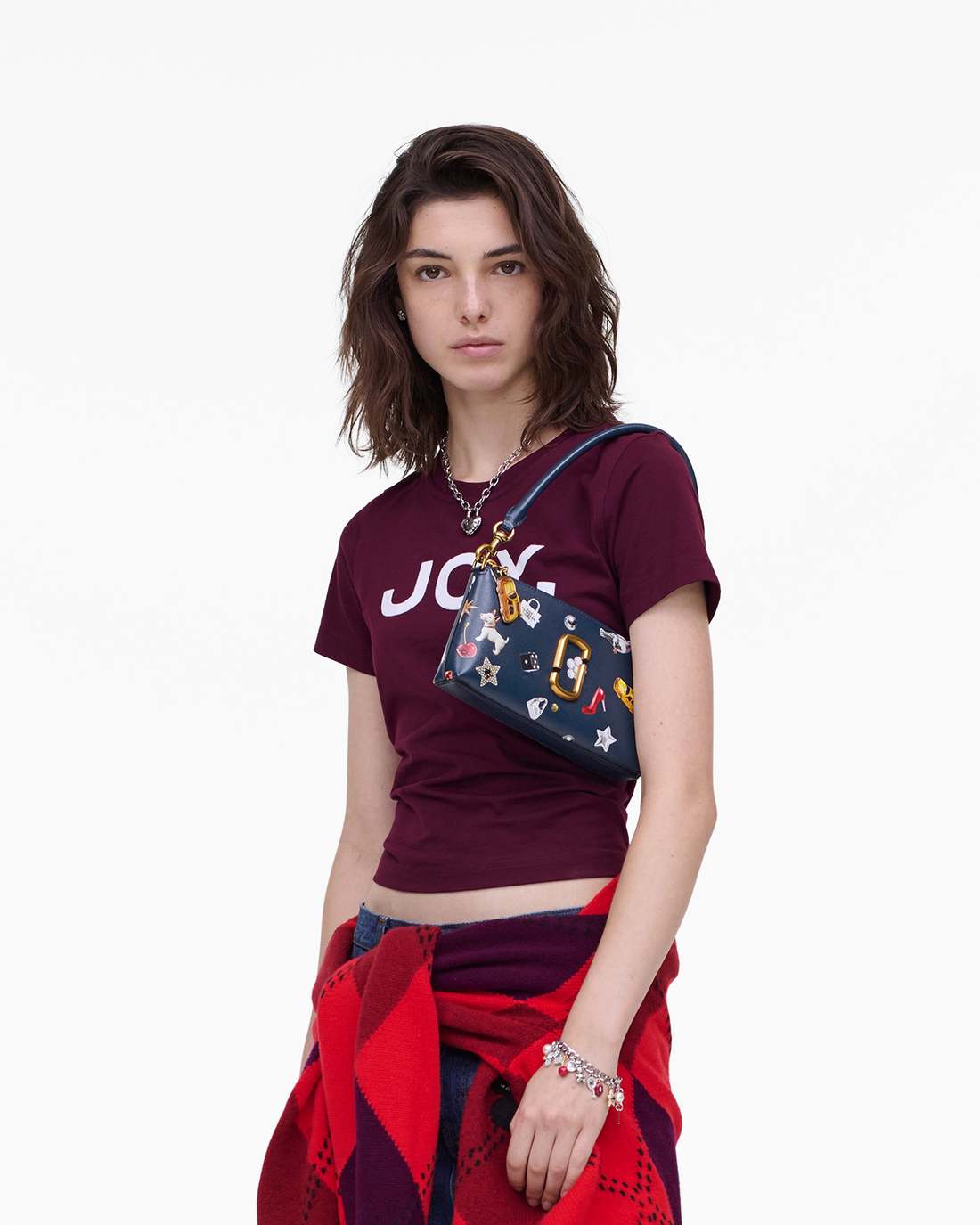 Marc Jacobs Discount - The Trinket Snapshot Convertible Shoulder Bag Navy Multi
