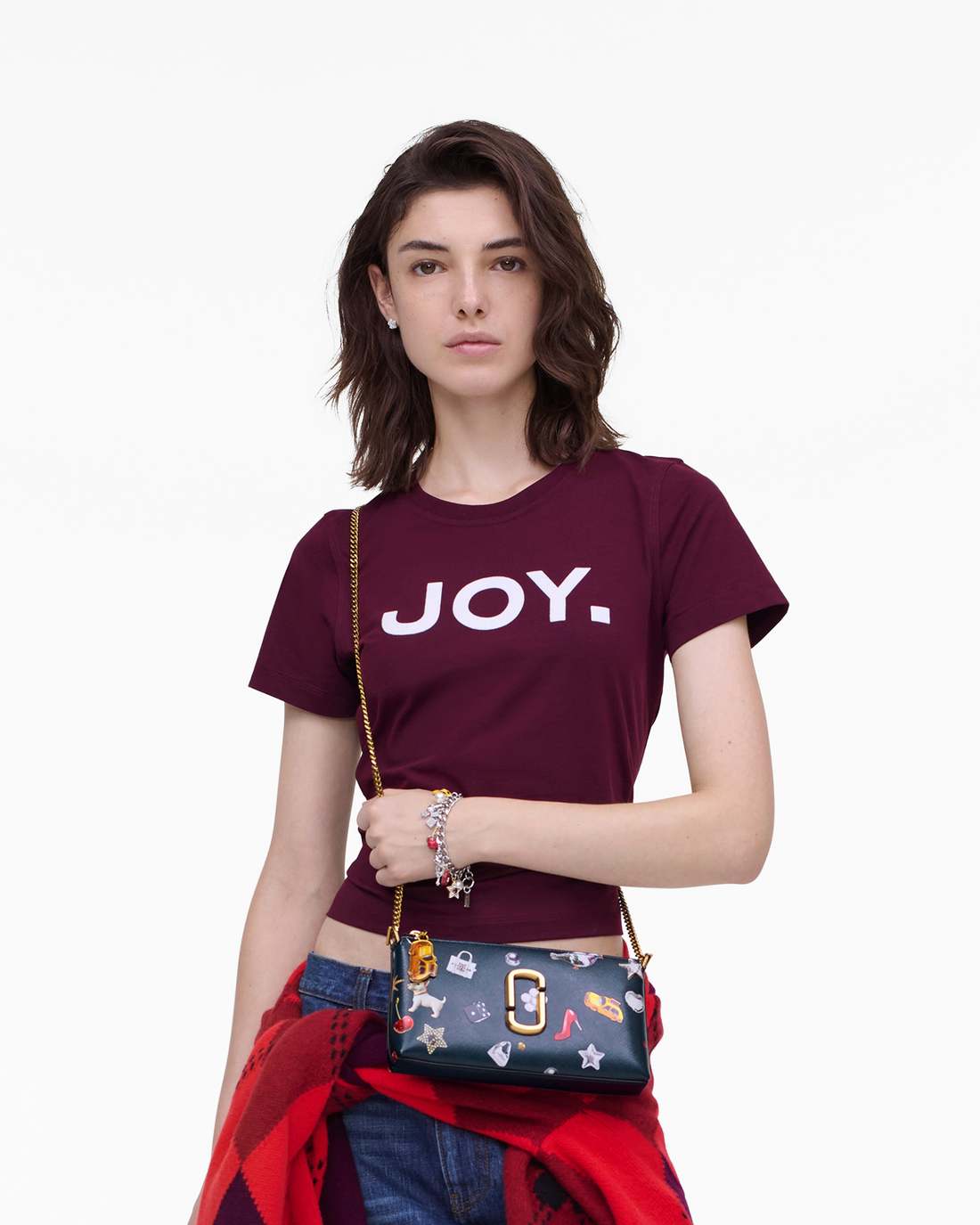 Marc Jacobs Discount - The Trinket Snapshot Convertible Shoulder Bag Navy Multi