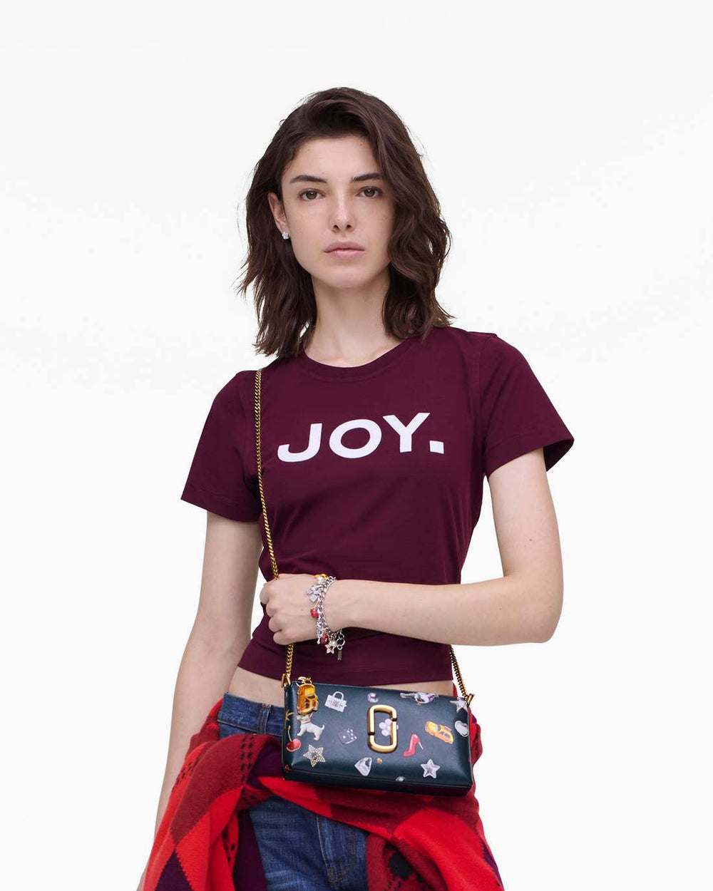 Marc Jacobs Discount - The Trinket Snapshot Convertible Shoulder Bag Navy Multi