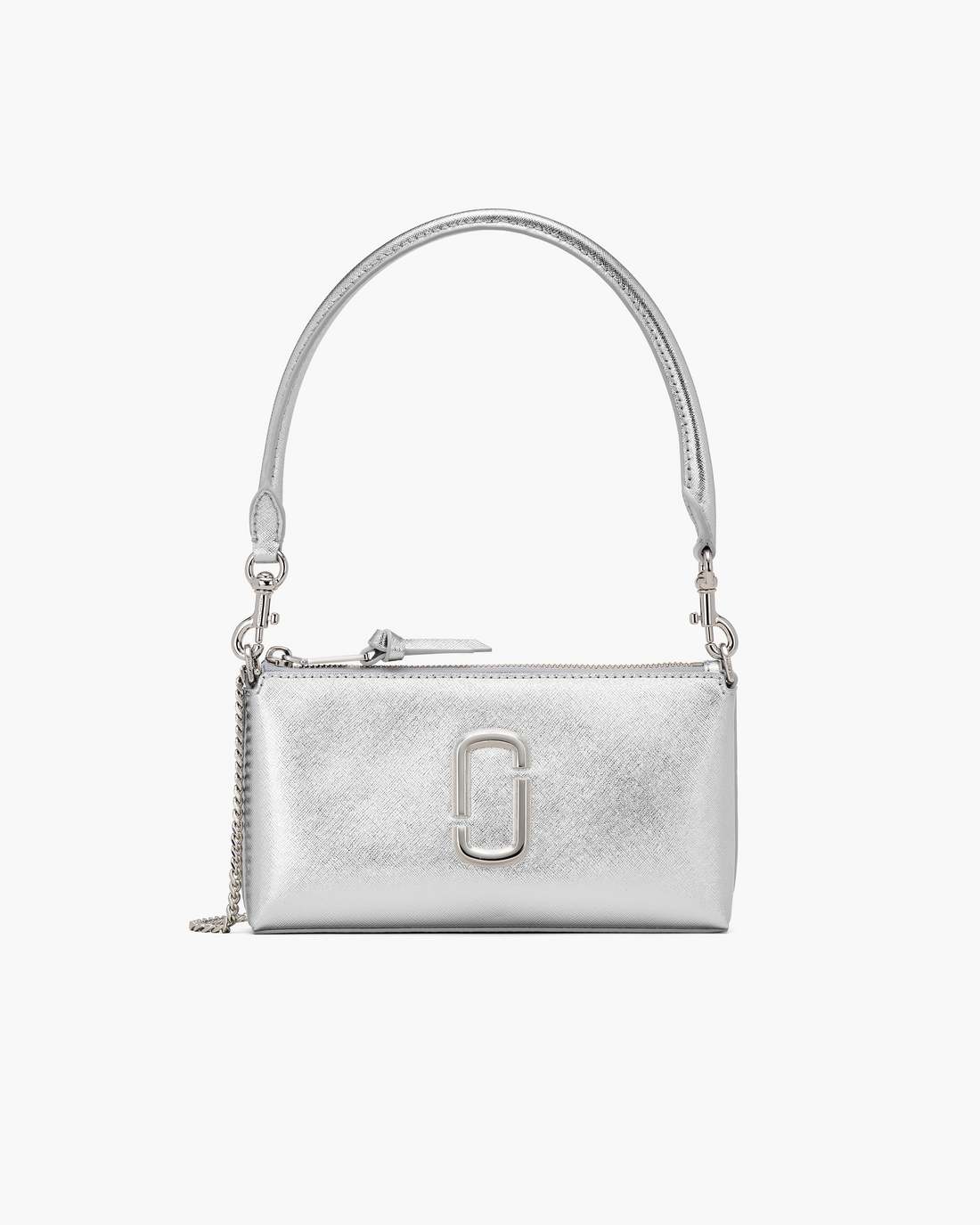 Marc Jacobs US - The Metallic Snapshot Convertible Shoulder Bag Silver