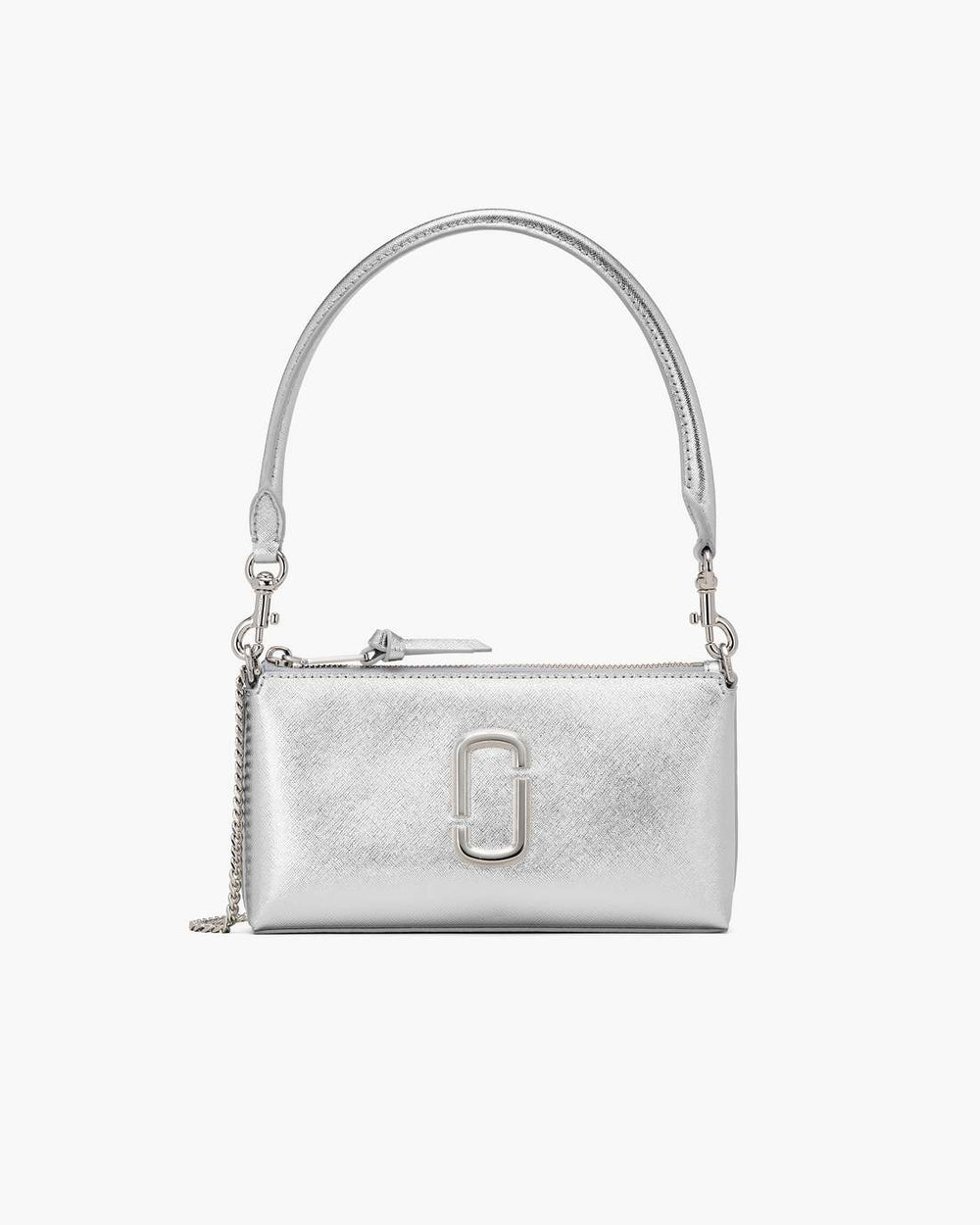 Marc Jacobs US - The Metallic Snapshot Convertible Shoulder Bag Silver