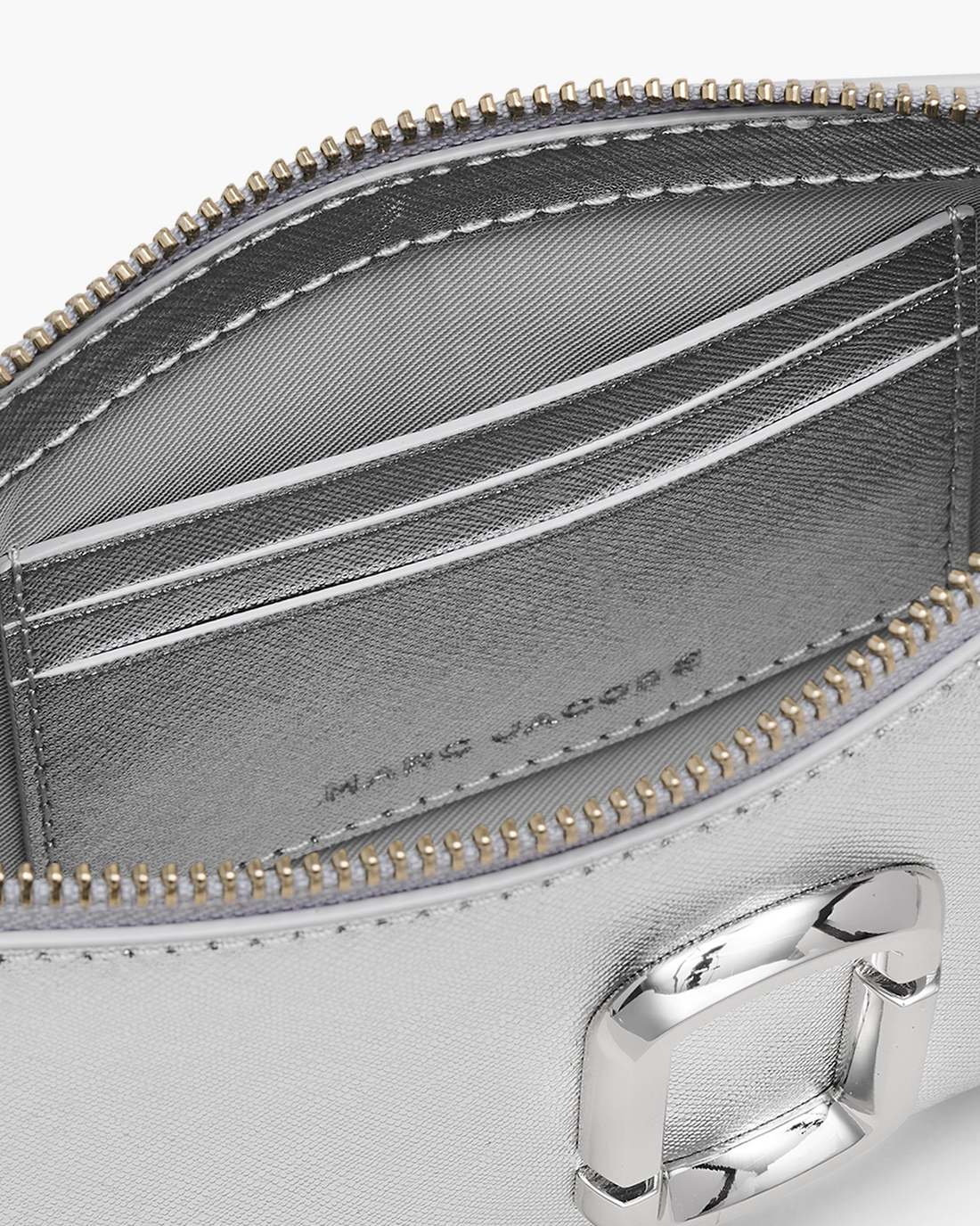 Marc Jacobs US - The Metallic Snapshot Convertible Shoulder Bag Silver