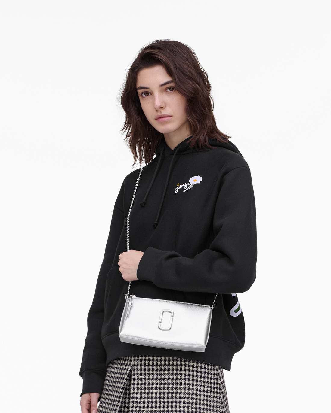 Marc Jacobs US - The Metallic Snapshot Convertible Shoulder Bag Silver
