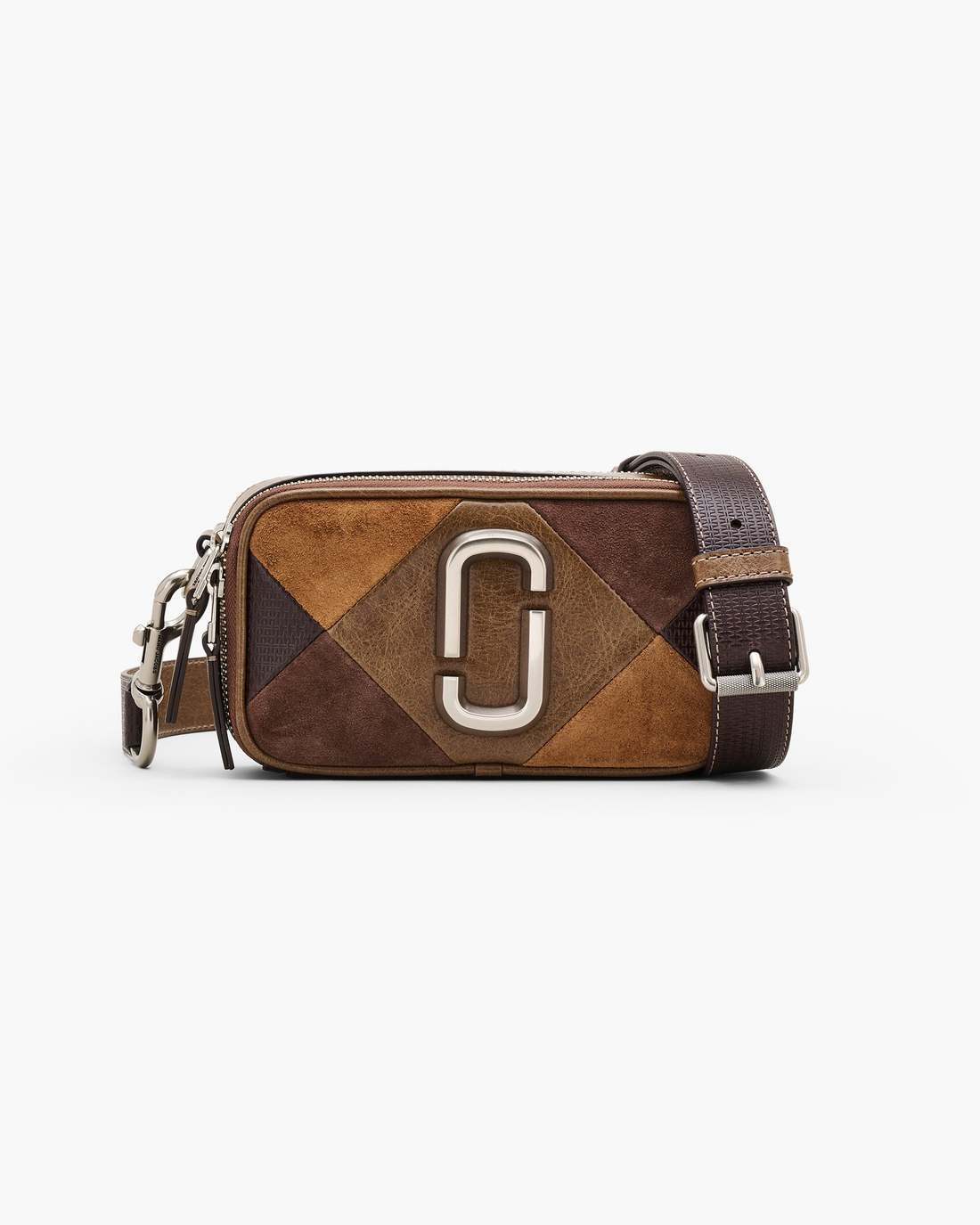 Marc Jacobs New - The Suede Patchwork Snapshot Brown Multi