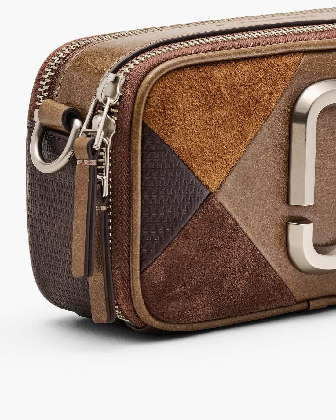 Marc Jacobs New - The Suede Patchwork Snapshot Brown Multi