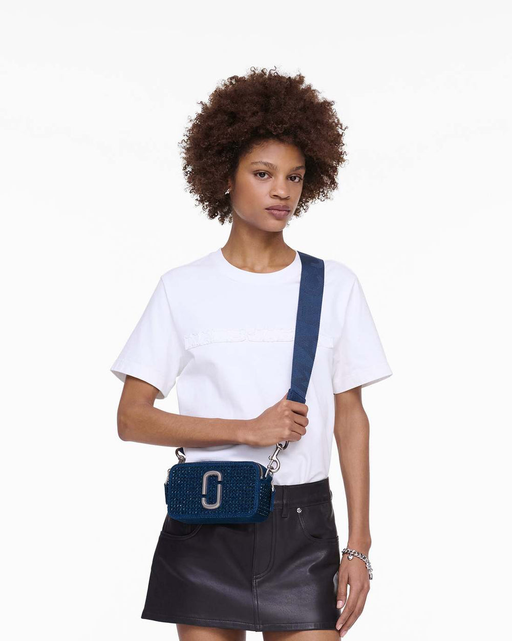 Marc Jacobs Sale - The Crystal Denim Snapshot Dark Wash Crystal