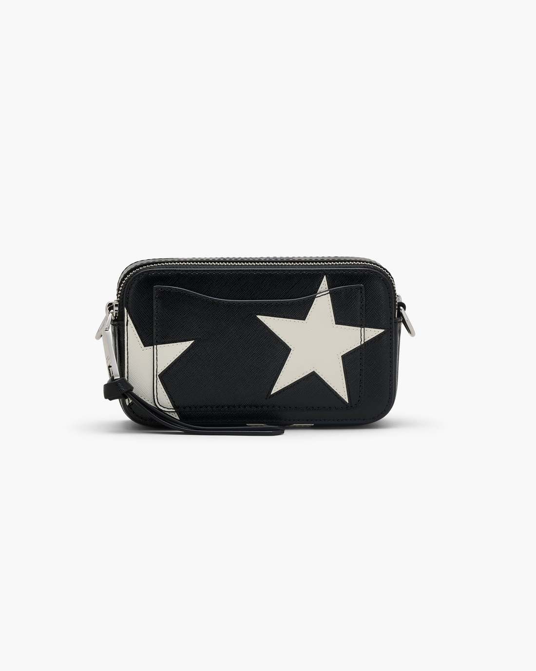 Marc Jacobs Sale - The Star Patchwork Leather Snapshot Black/White