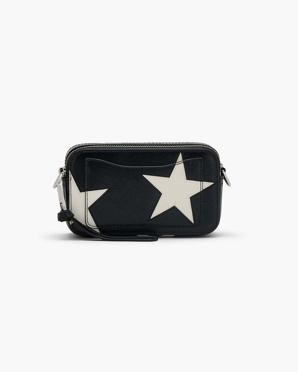 Marc Jacobs Sale - The Star Patchwork Leather Snapshot Black/White